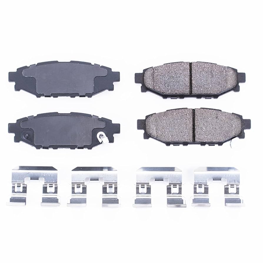 ピッチブラック　15p1oz Powerstop Z17 Evolution Ceramic Front Brake Pads+Hardware (w
