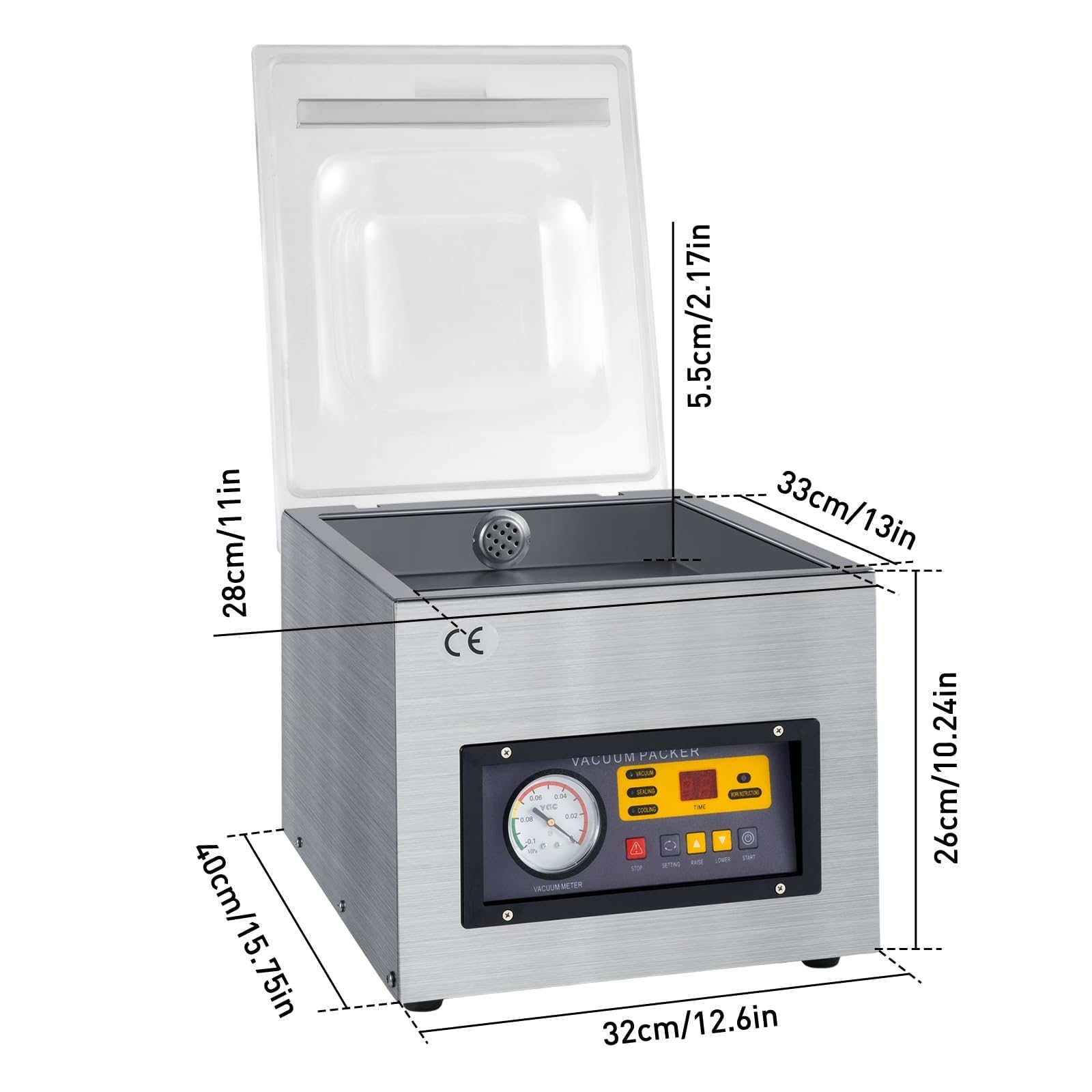 Envasadora al vacío profesional para Uso Doméstico y Comercial 220V 120W DZ-260 (manual en inglés)