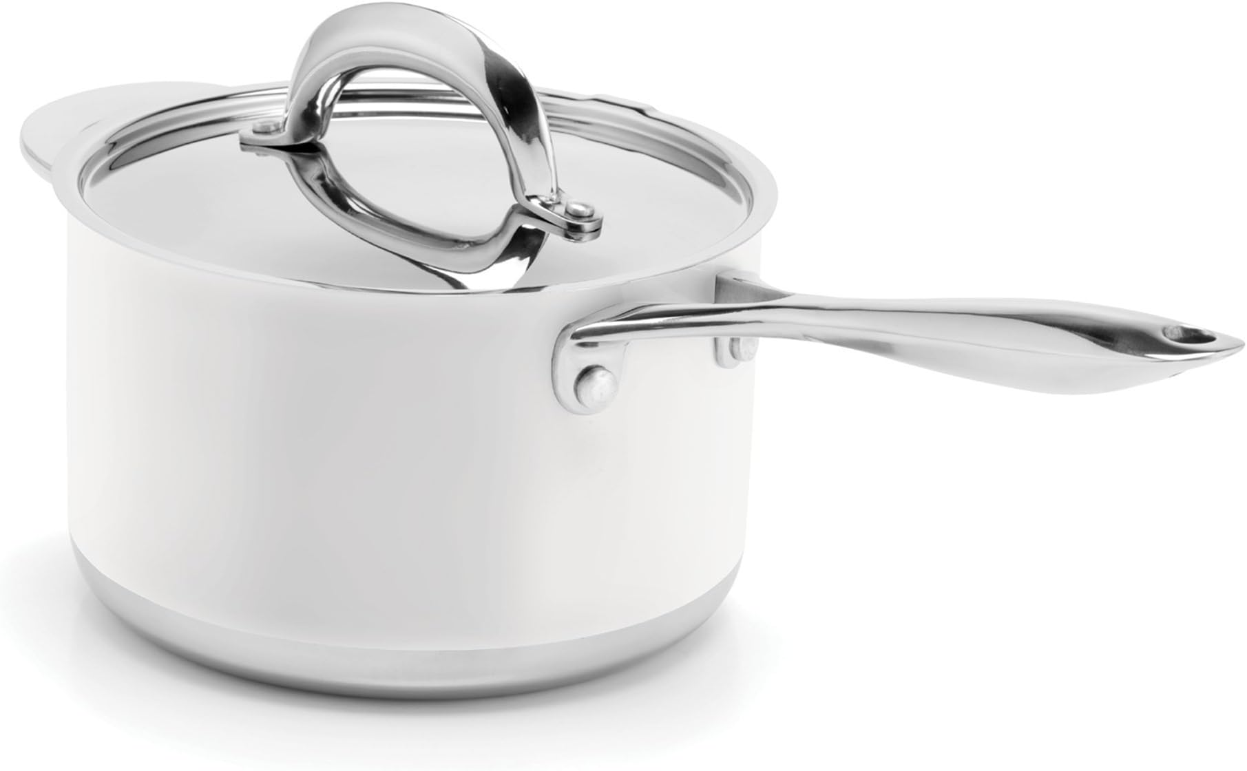 blinQ 4.5 Quart Covered Saucepan Simply White
