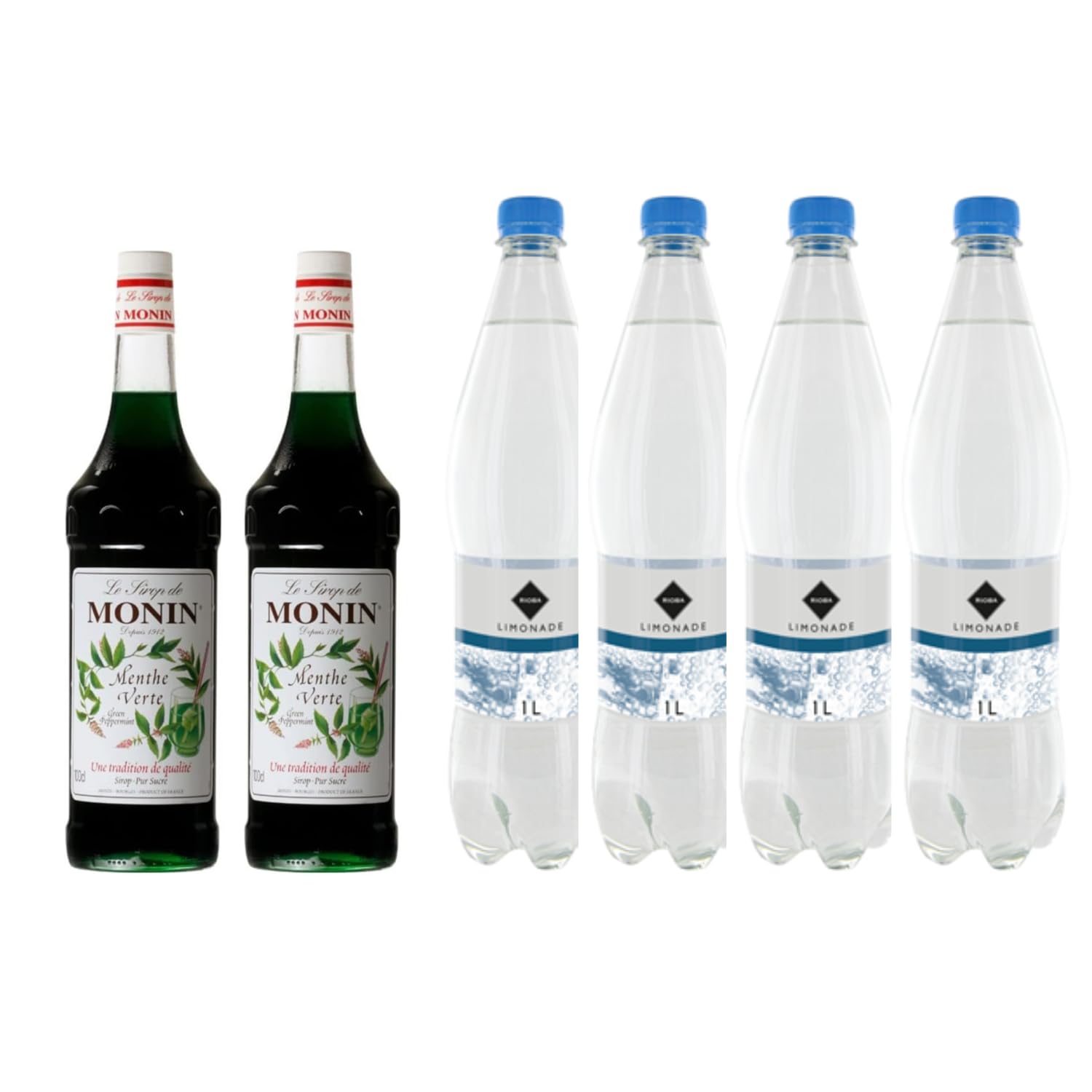 Lot sirop & limonade : Sirop - Menthe (2x1L)– Limonade RIOBA (4x1L)