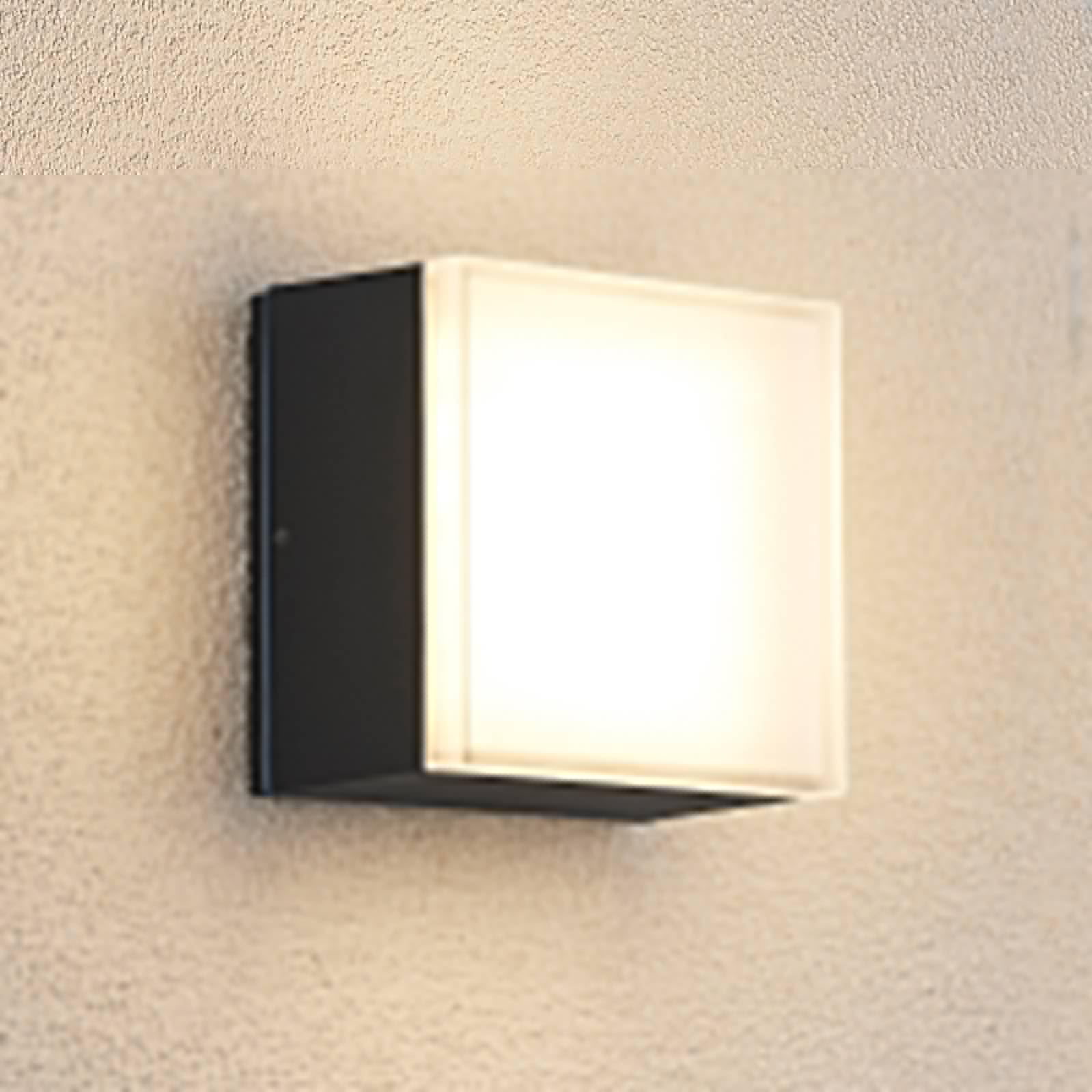 Lindby Plafoniere LED (Moderno) colore Nero, in Alluminio lampadina inclusa lampada da esterni per giardino terrazzo balcone e casa plafoniera