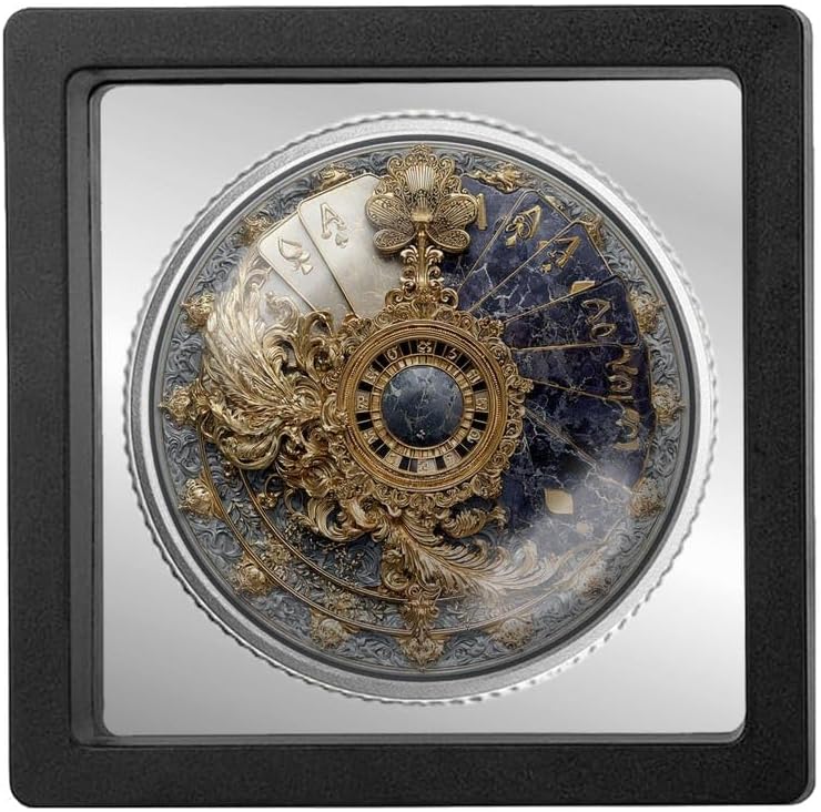 Baroque Filigree Sobriety Coin | Personalized AA NA Recovery Token | Custom Name Sobriety Date | Gold or Silver | Sobriety Chip Gift (Silver)