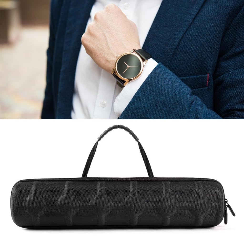 Custodia per orologio a 6 scomparti, design antiurto, interno morbido, per orologio di lusso
