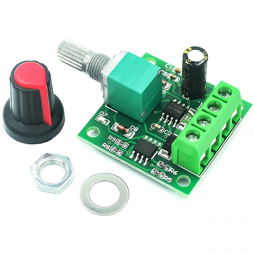 3 szt. Potencjometr PWM niskonapięciowy silnik regulator prędkości, silnik prądu stałego regulator prędkości 1,8 V 3 V 5 V 6 V 12 V 2 A przełącznik prędkości regulowany sterownik przełącznik