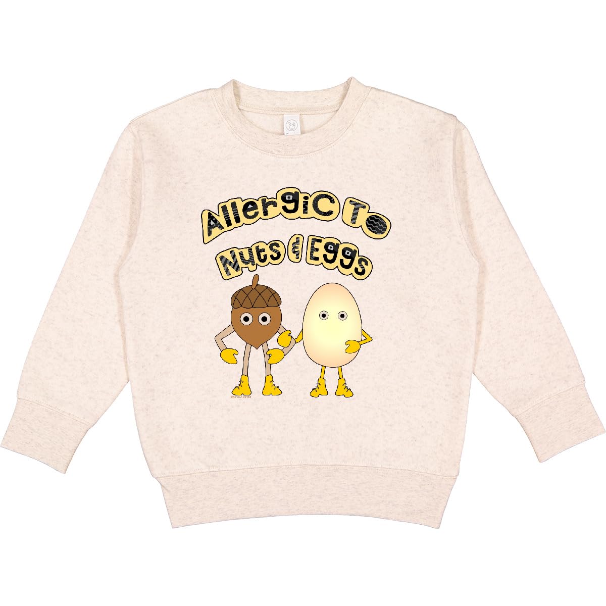 inktastic Allergic To Nuts and Eggs Toddler Sweatshirt 2T Natural Heather 2e7b1