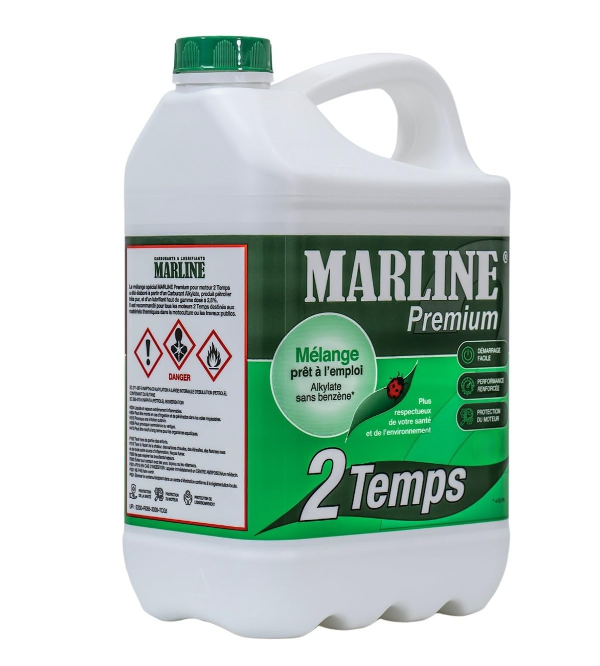 BENZINA ALCHILATA MISCELA 2% MARLINE PREMIUM 5L 2 TEMPI CARBURANTE ECOLOGICO