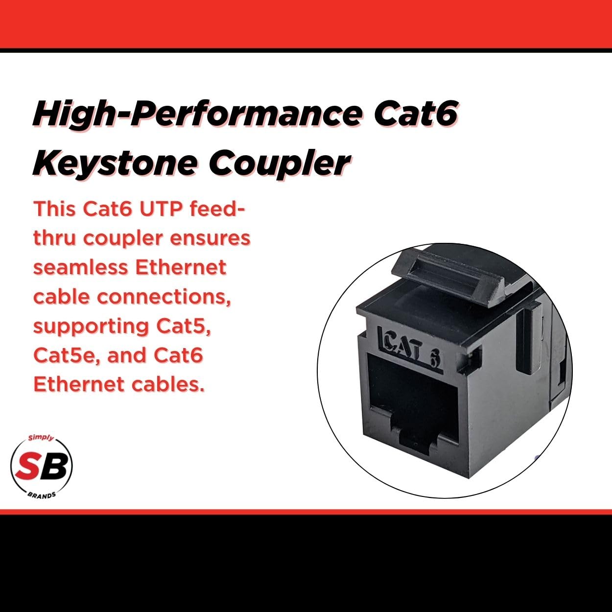 Amazon.com: Simply45 Cat6 Unshielded Keystone Feed-Thru Coupler