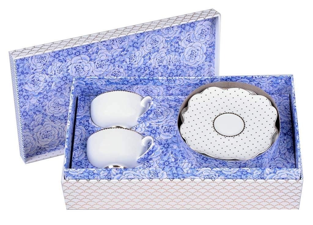 PIP Studio Royal White Blue Set 2 Teetassen und Untertassen