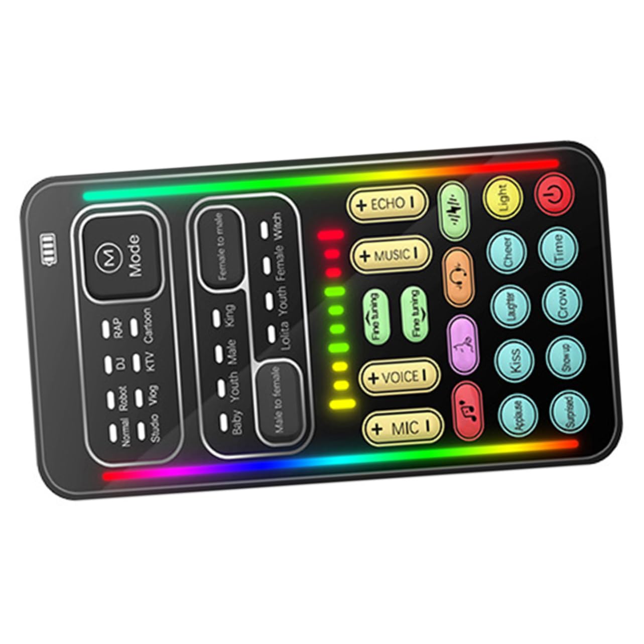 MERRYHAPY 1set Mini Voice Changer Sound Card Portable Voice Changing Tool for Live Streaming Gaming and Online Chat Lightweight Device for Phones and Computers Versatile Sound Effects for-image-22