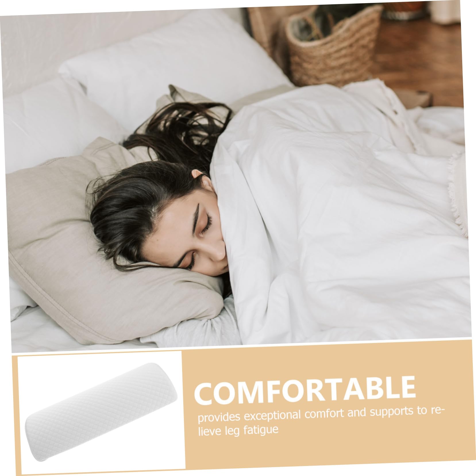 Hemobllo Almohada Media Luna Ergonómica para Piernas y Rodillas Cojín Elevador para Dormir De Lado Soporte Cómodo para Fatiga y Postura Adecuada para Hogar Oficina y Coche Fácil Limpieza