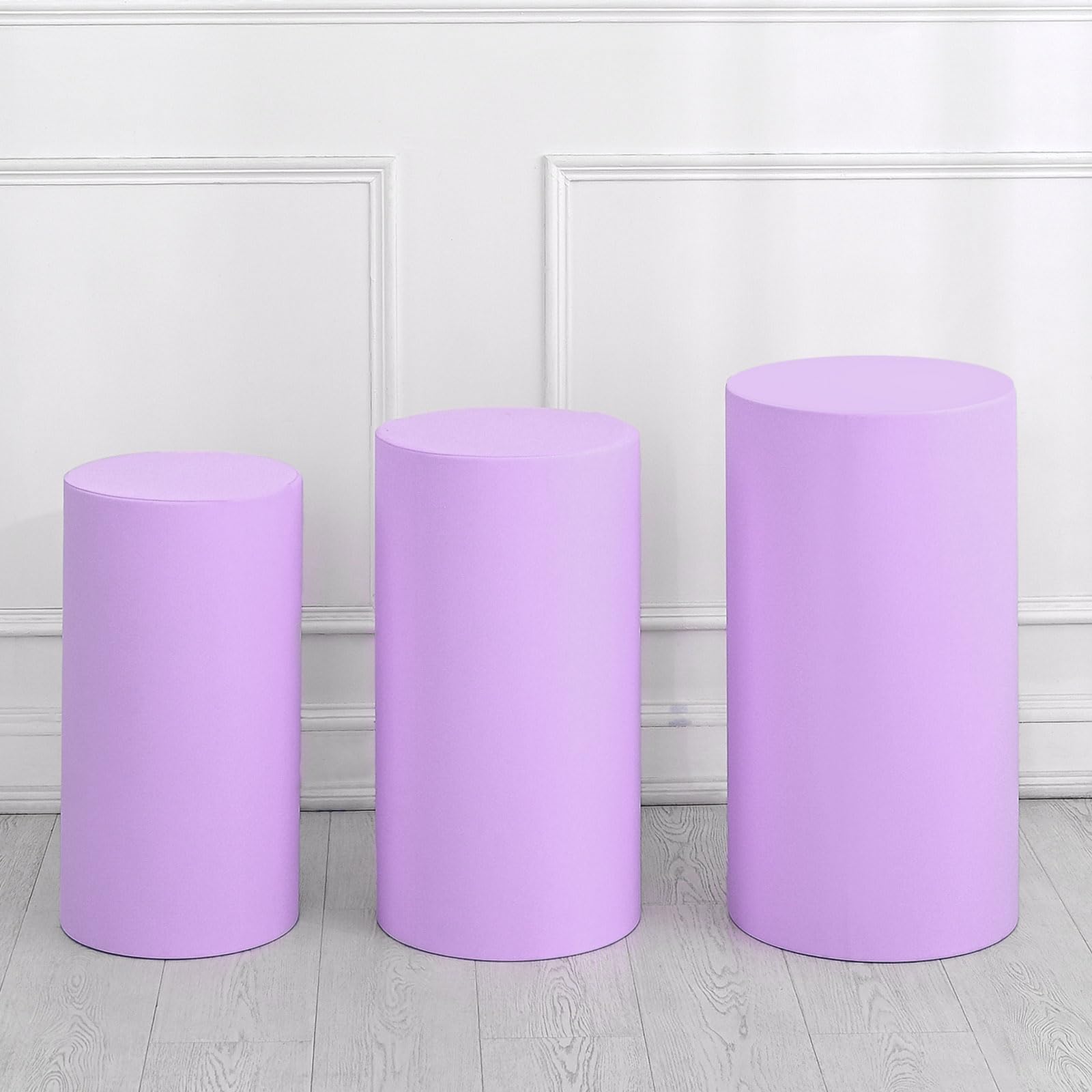 Housse de cylindre extensible pour masquer et habiller les supports de fête taille S