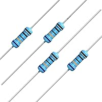 Vista 100 de 100 resistencias de 0.24 ohm 1/2 W (0.5 vatios) ±1% tolerancia de película metálica, resistencia fija múltiple de valores opcionales