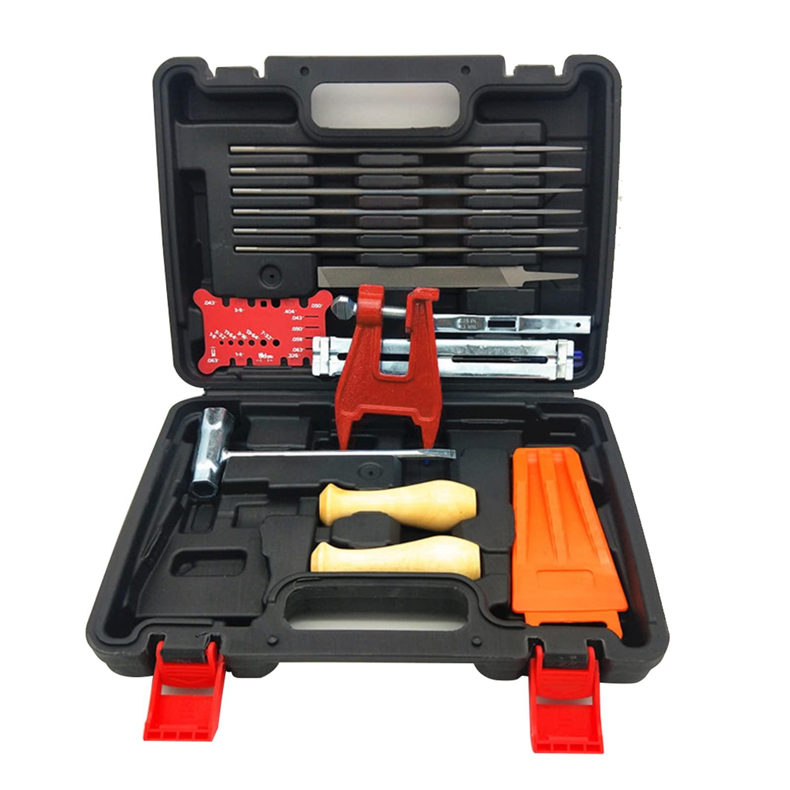 Herramienta de medición para afilar motosierra y kit de lima para restaurar cadenas gastadas