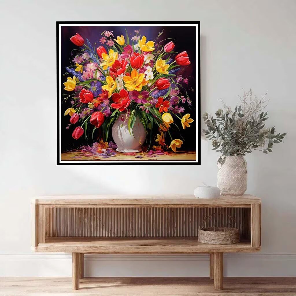 Diamond Painting Vase, Diamond Painting Erwachsene Groß XXL 80x80 cm -L36