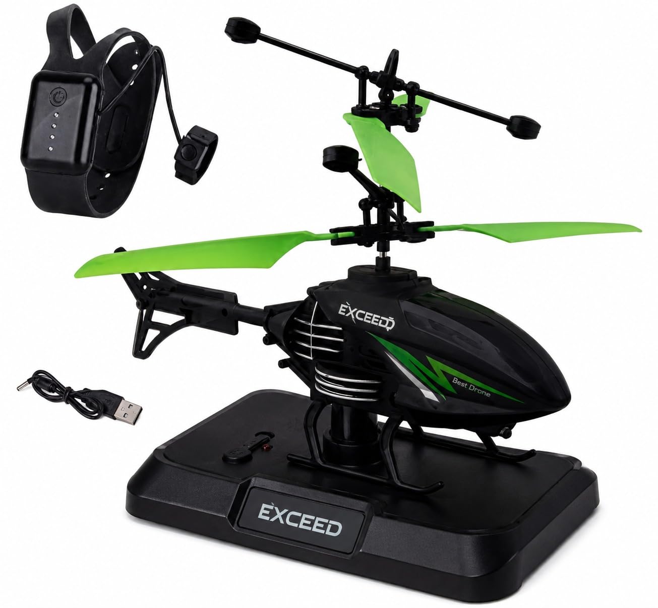 Flying Toy Helicopter with Hand Gravity Sensor Watch | Remote Control RC Helicopter with 3D Lights & Safety Sensor | Rechargeable Aerial Toy for Kids 4+ – Pack of 1 (Color May Vary)-image-12