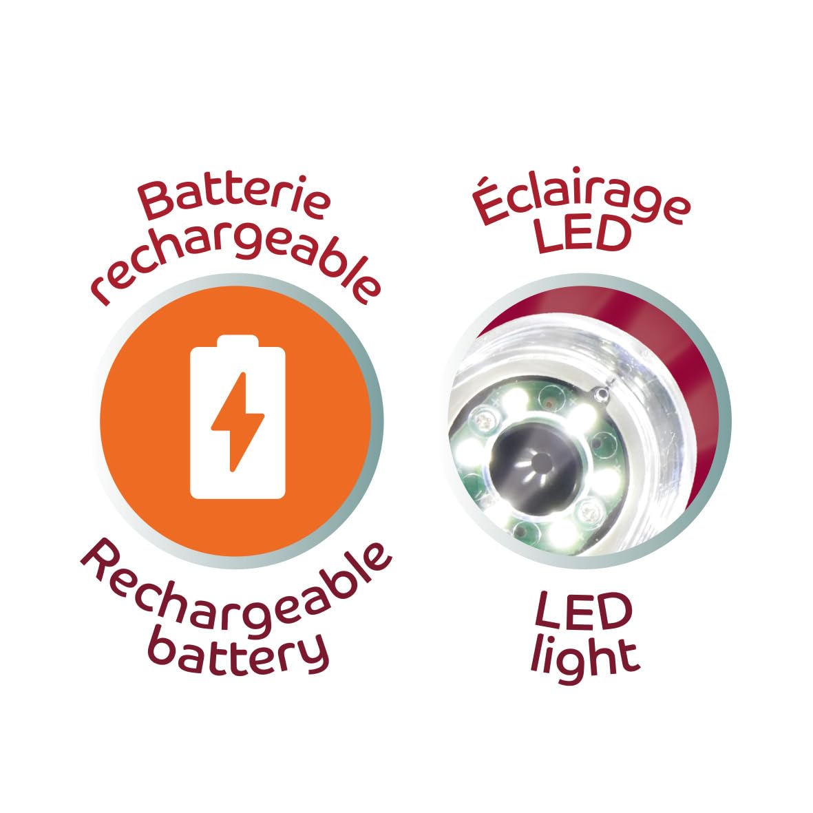 Microscopio video 200X a 1000X per bambini – Display 5 cm – LED integrato – Foto & Video – 25 esperienze incluse – Batteria ricaricabile USB – dai 7 anni – MR350 – BUKI France