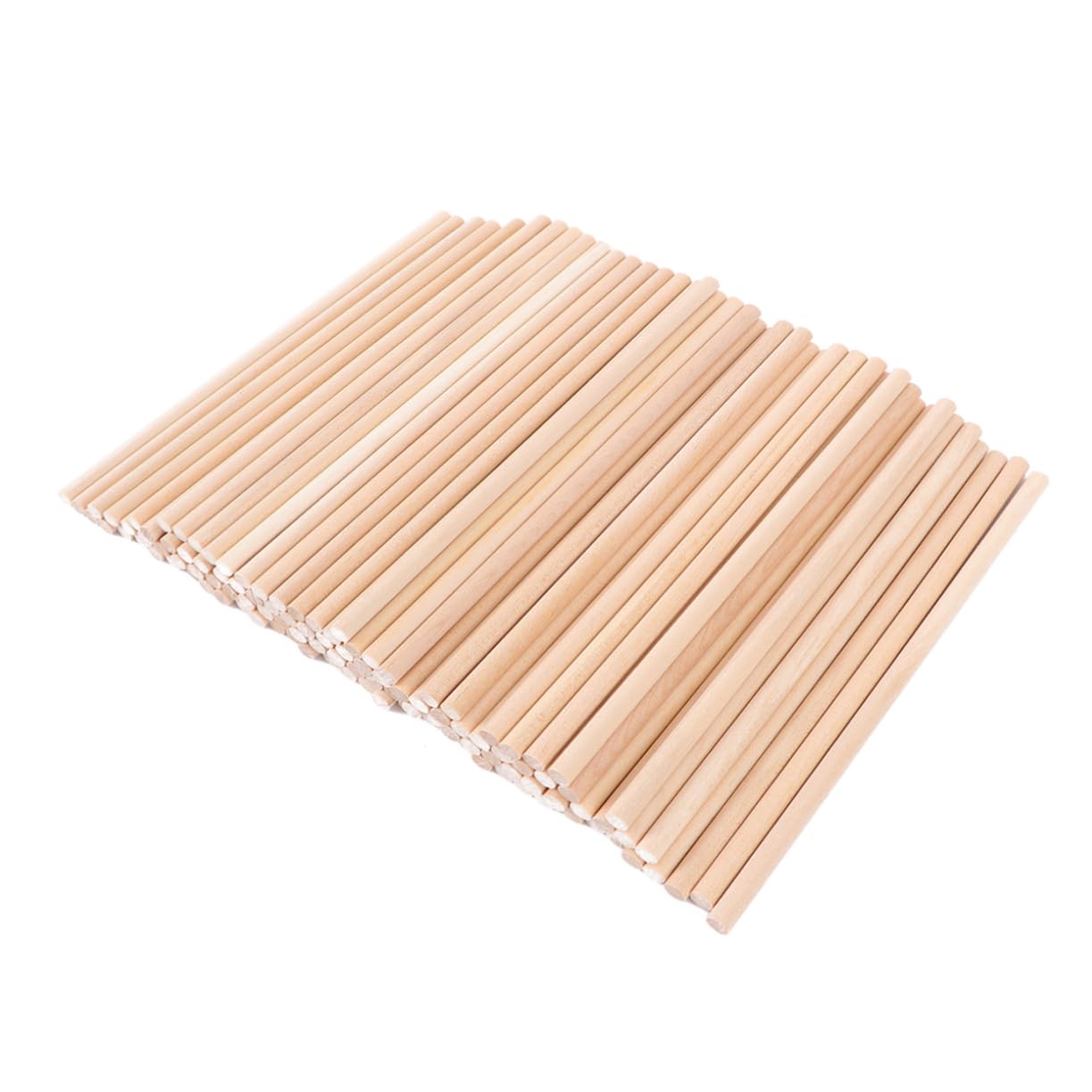 Sewroro 100pcs Wooden Craft Sticks Durable Round Dowel Rods for DIY Woodworking Building Model Making Craft Accessory for Hobbyists and