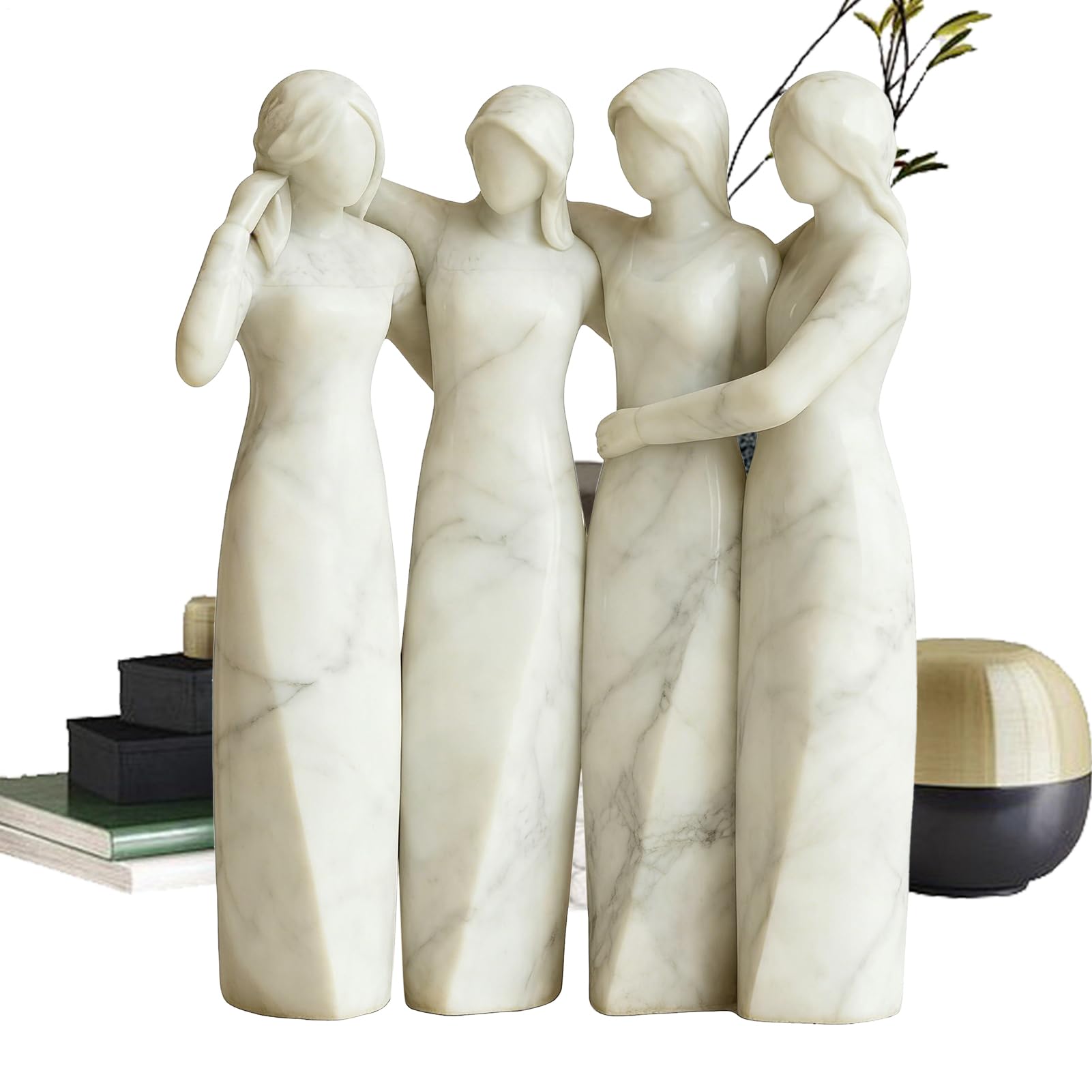 Figurine de quatre sœurs, statue décorative pour célébrer les liens de famille