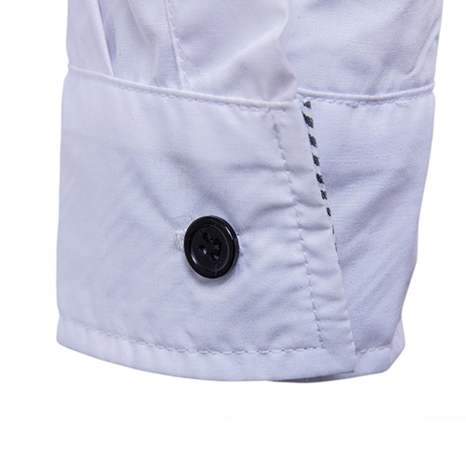 Générique Chemise Noir Homme - Chemise Slim Fit à Manches Longues Et Imprimé Dragon Pour Hommes Printemps Et Automne T-Shirt Homme Blanc