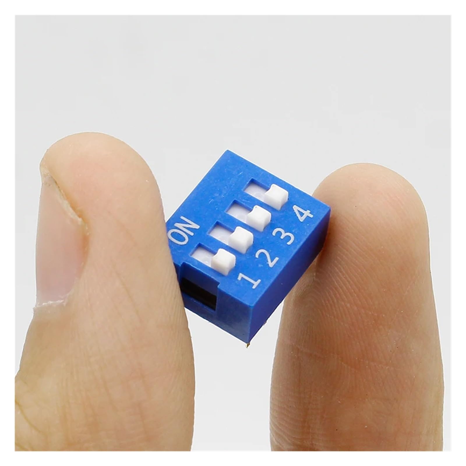 10 Pcs 2 Row 8 Pin 4P Positions 2.54mm Pitch DIP Switch Blue