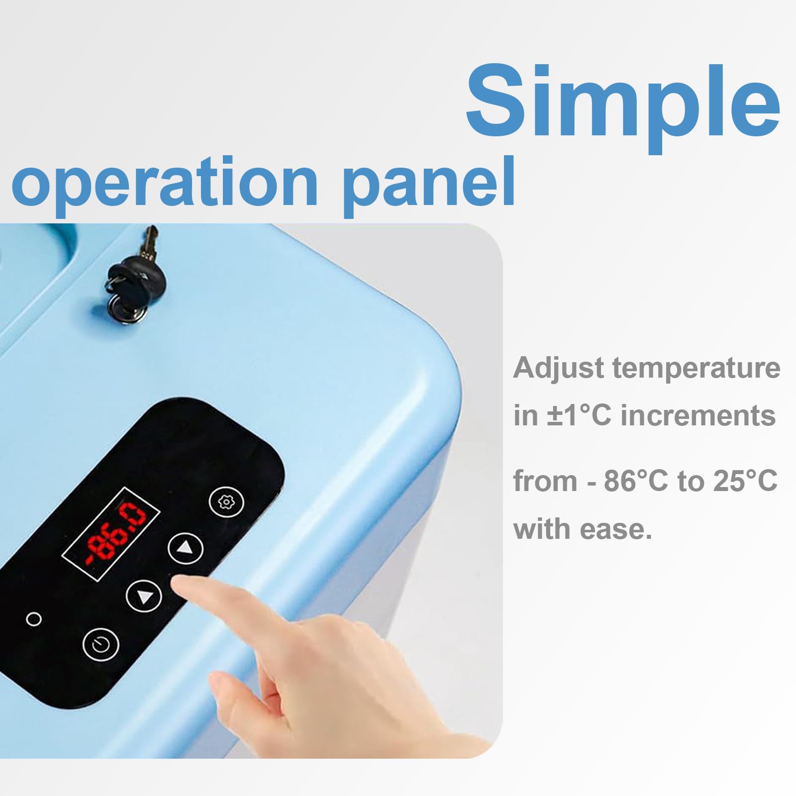 Ultra Tiefkühl Kühlschrank 22L (-86 °C) mit Stirling Kompressor,12 V für Auto, Laborkühlschrank Ideal für Labore zur Aufbewahrung von Blutplasma, Medikamenten