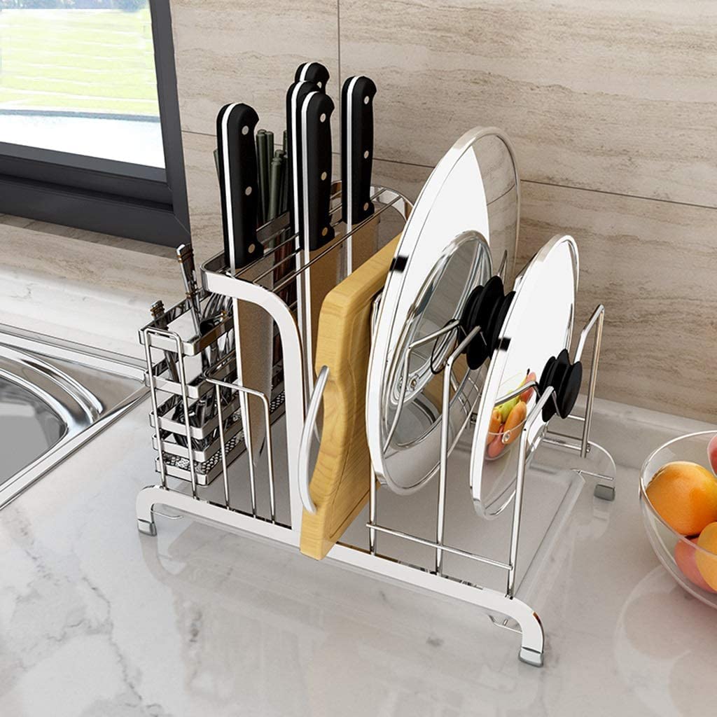 Stojak Kuchenny na Noże Bez Noży, Blok Na Noże Do Przechowywania Ze Stali Nierdzewnej Uchwyt Organizer Uniwersalny Knife Block