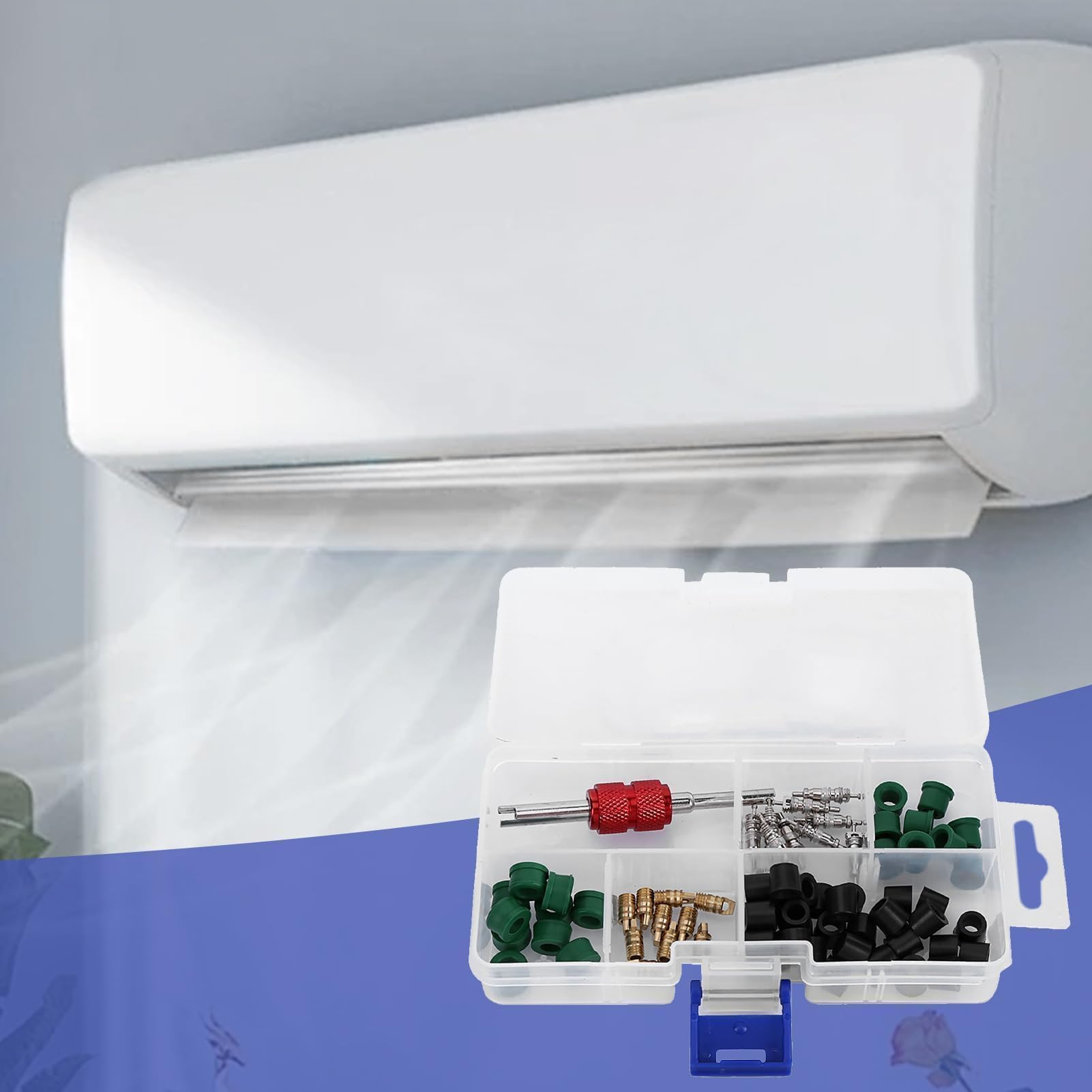 Kit Riparazione Aria Condizionata Auto - 71 Pezzi, Con Valvole E Guarnizioni - Foto 4