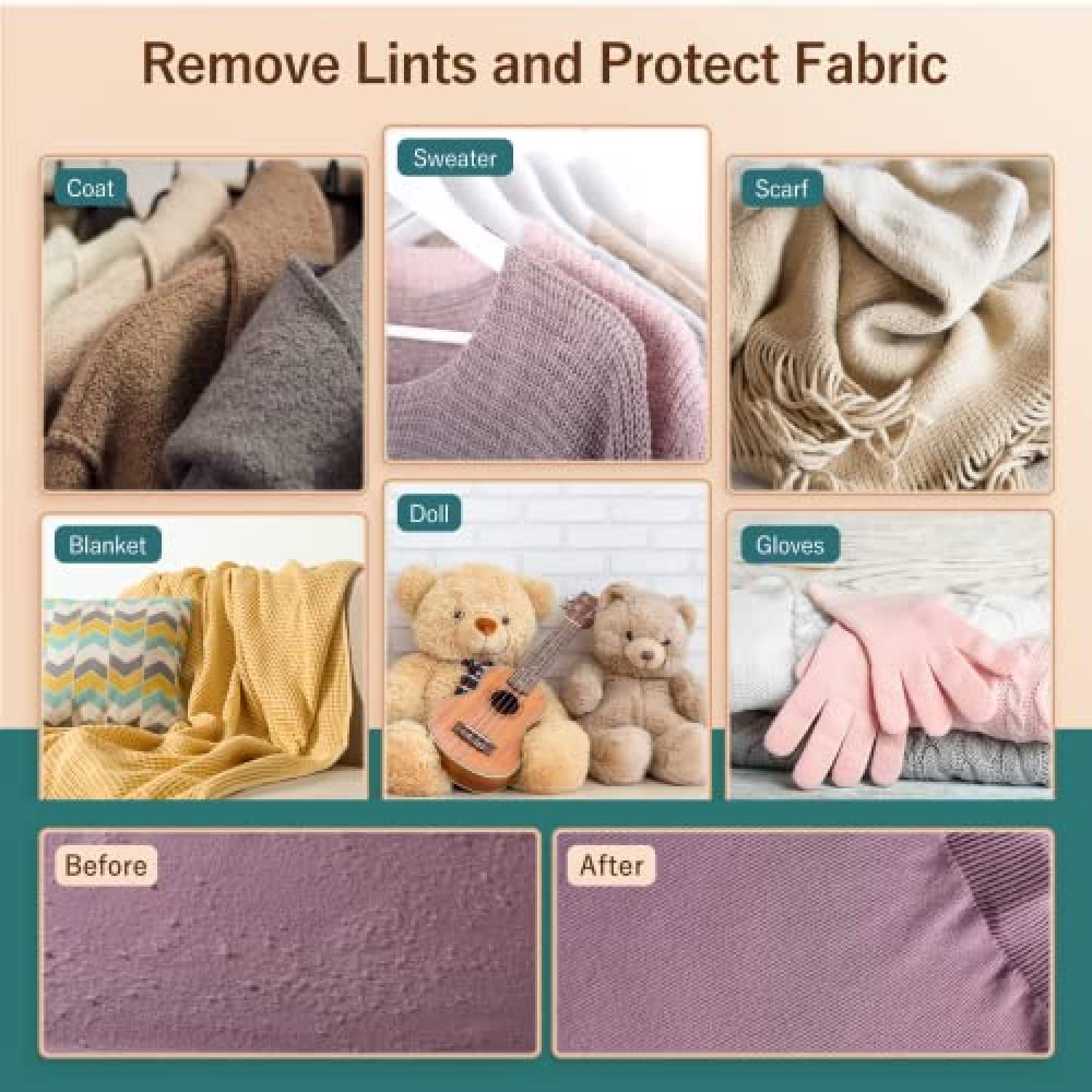 [100 % supprime les peluches] Rasoir électrique anti-peluches pour vêtements, rasoir à double tête, travail 5H, rasoirs rechargeables pour enlever les bouloches sans dommages, rasoir à tissu