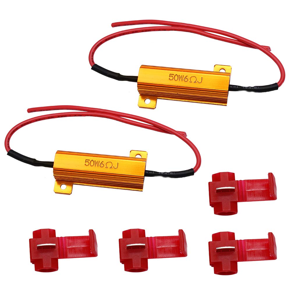 HUIQIAODS 50W 6Ohm LED-Lastwiderstand Fix Error Schneller Hyper Flash Blinklicht Blinker