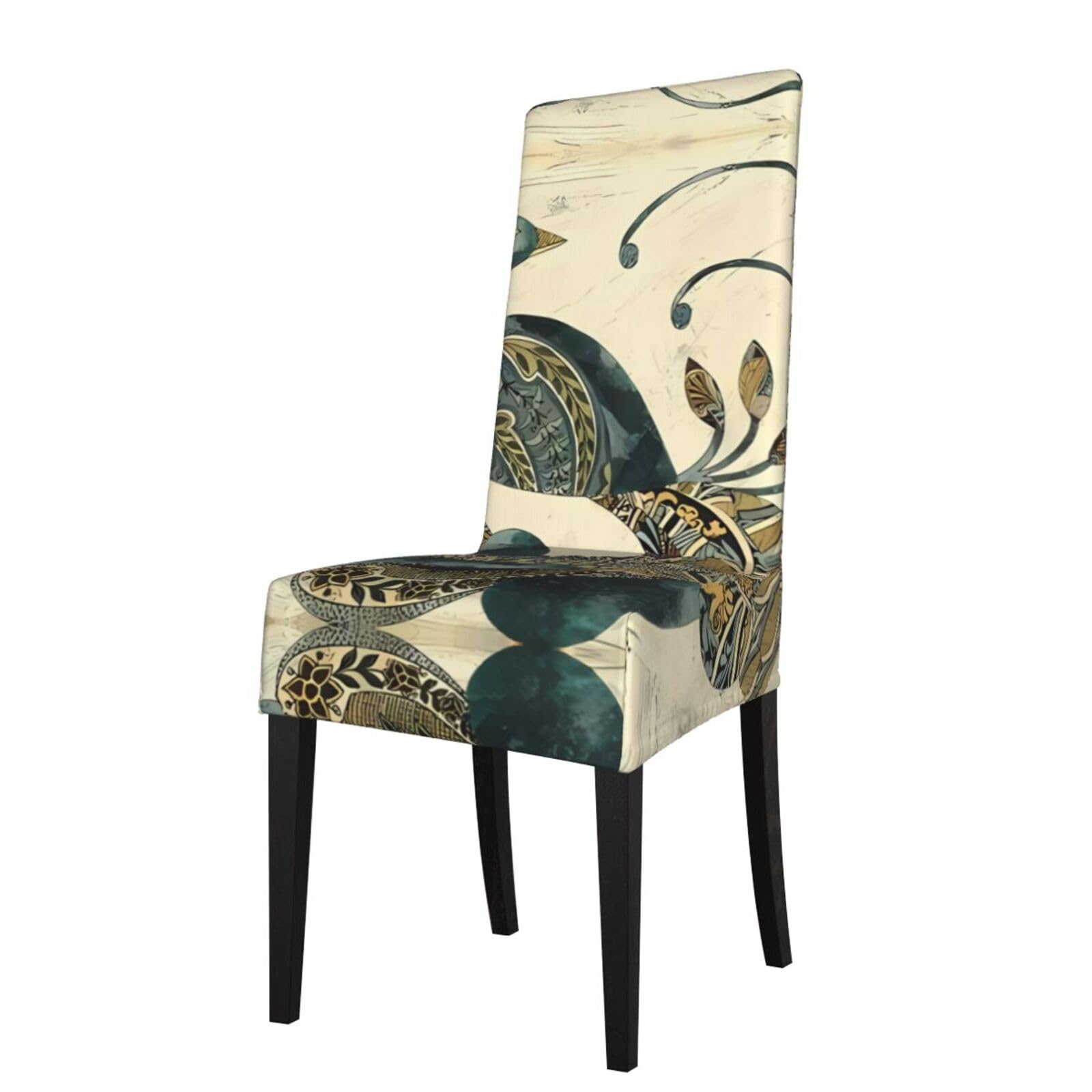 YYHHAOFA Peacock Prints Protection Cover for Dining Chair - Stretch Slipcovers, Easy Refresh for Your Dining Room & Event Decor