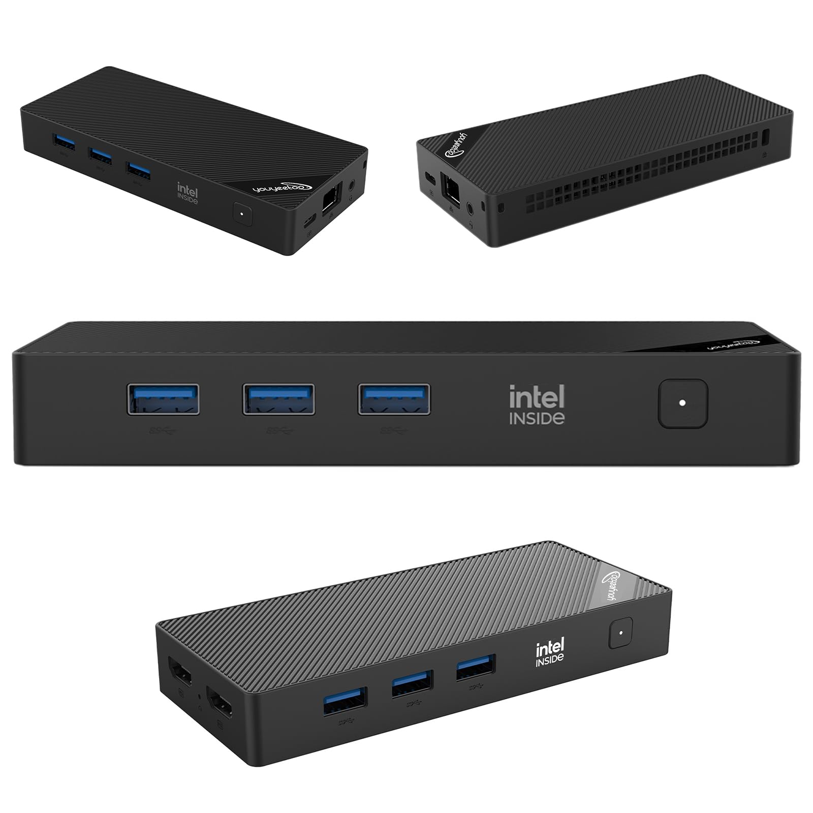youyeetoo BY52 Mini Pc, In-tel N100 CPU -12th Gen Alder Lake - fino a 3,4 GHz, 12/16 GB LPDDR5 RAM, 256 GB - 1 GB NVMe, Mini PC da gioco, con doppio HDMI 2.0 4K, Office/HTPC (16 GB + 512 GB SSD)