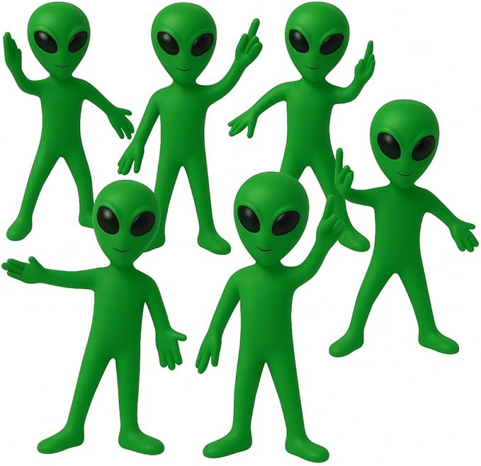 Mest Väntevärda Science Fiction-Filmen År 2026 Visar Nytillträde 2 61U3Y7Bl0aL. AC SX679 ArtCreativity Bendable Alien Figures, (Set of 12) Flexible Men, Birthday Party Favors for Boys and Girls, Stress Relief Fidget Toys for Kids and Adults, Goody Bag Stuffers, Piñata Fillers