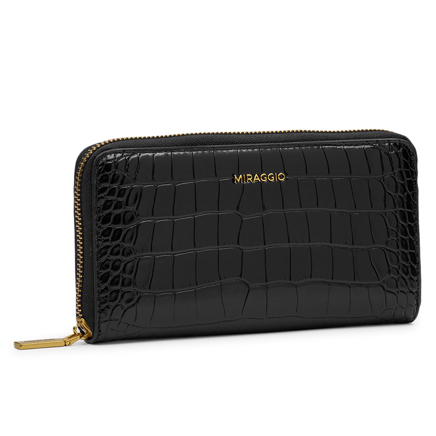 miraggio Rumi Zip Around Wallet For Women - Black-picture-12