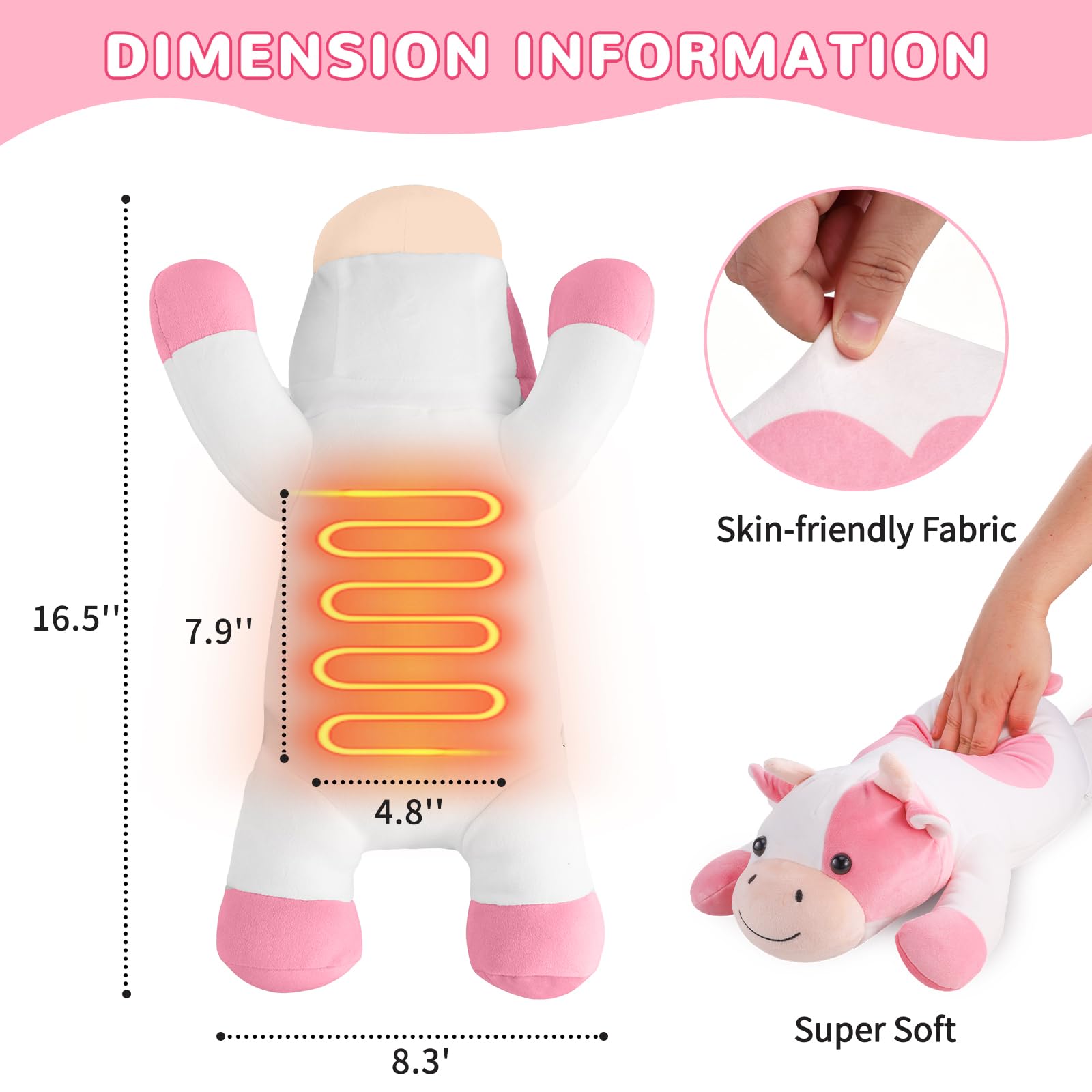 Manta eléctrica con apagado automático, almohadilla térmica eléctrica USB para período, cojín térmico Warmies, cuello, espalda, hombros, vientre, regalos de Navidad para mujeres y niñas