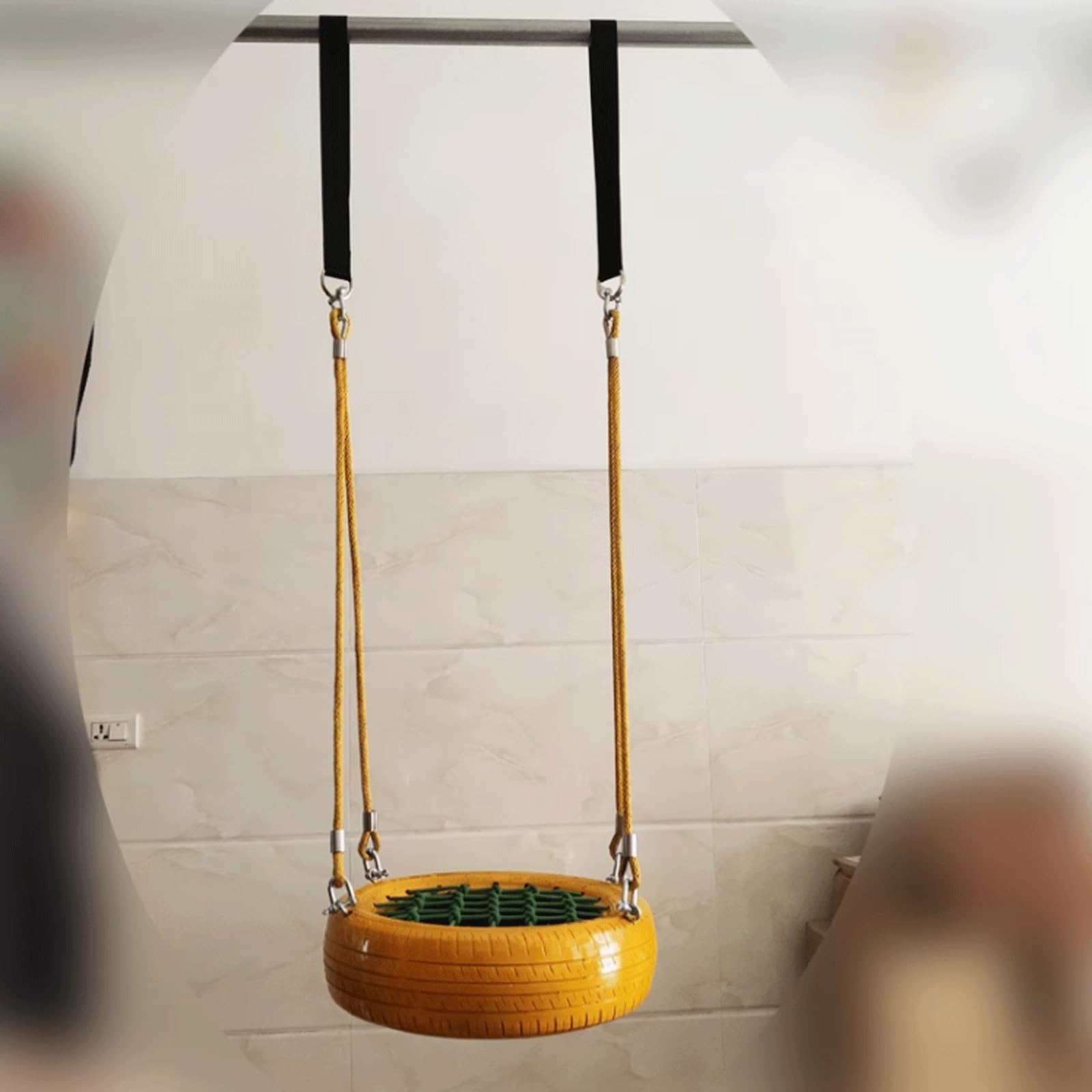 Crochet de balançoire, sangle de suspension à barre horizontale, crochet de corde de panier suspendu, sangle de connexion de balançoire, boucle de suspension de chaise suspendue for la maison et l'ext