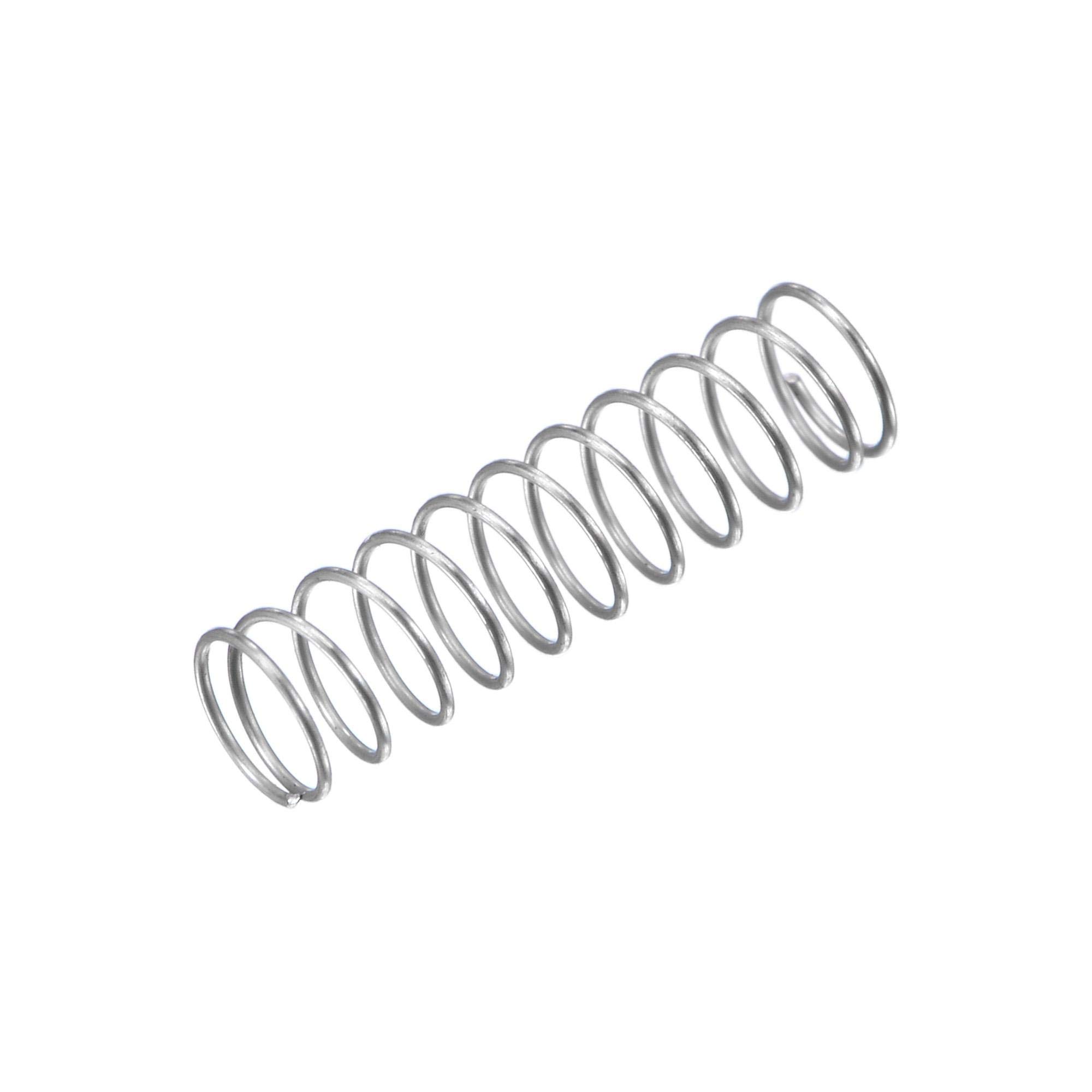 Uxcell Compression Spring, 5Pcs 304 Stainless Steel, 4mm OD, 0.3mm Wire, 25mm Length - View #4