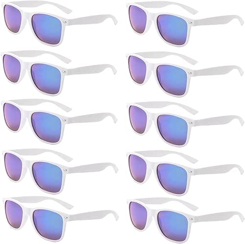 FSMILING Lot Lunette De Soleil Rectangulaire Vintage Années 80 Lunettes