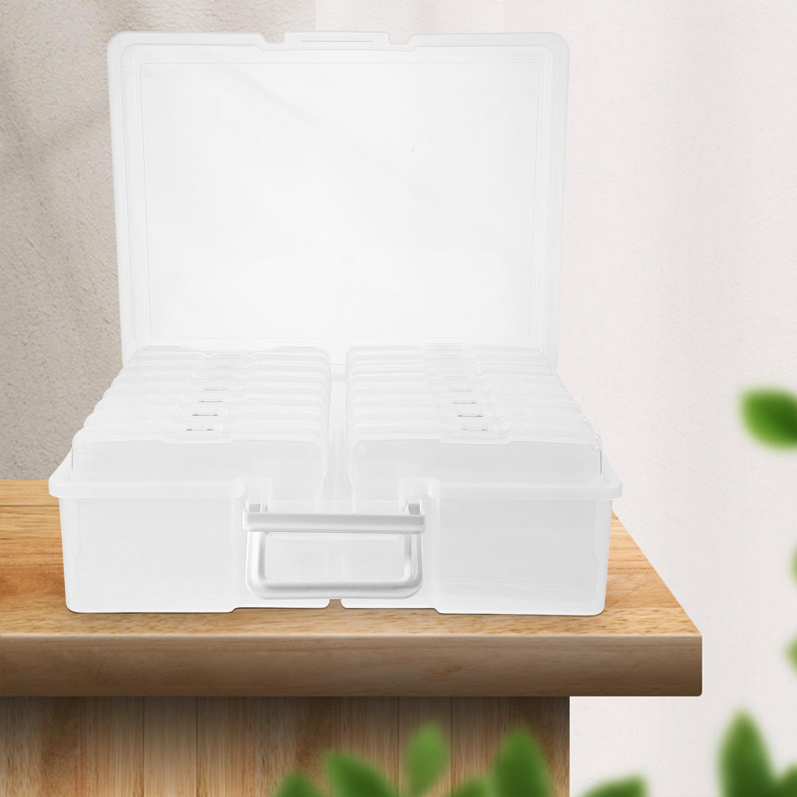 Caja de Almacenamiento para Fotos 4x6 Pulgadas Pp Tapa, Gran Capacidad