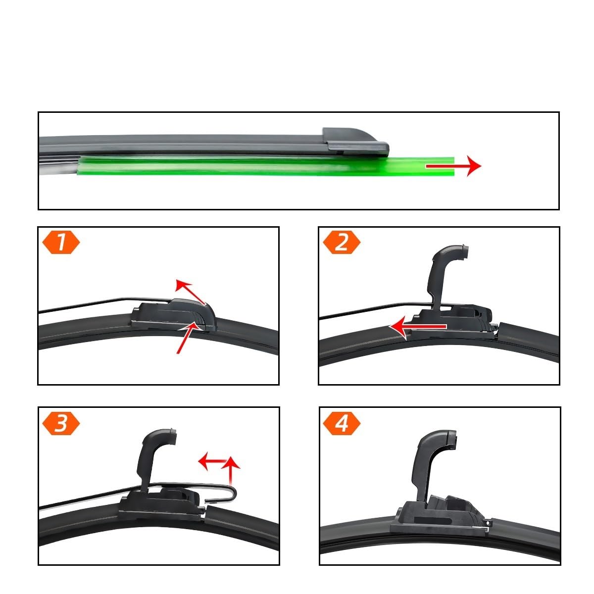 Spazzole tergicristallo Auto Auto Parabrezza Parabrezza Spazzole Tergicristallo Anteriore Posteriore in Gomma Accessori Compatibile con KIA per Stonic 2016-2021