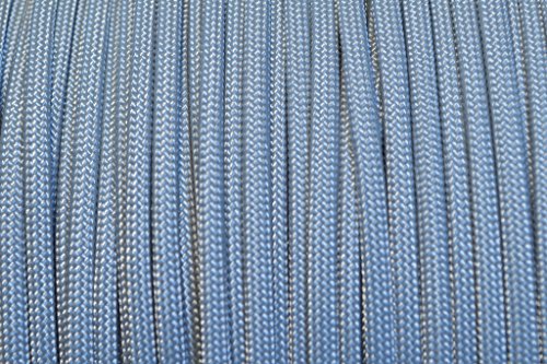 Bored Paracord Brand Paracord/Parachute Cord 7-Strand, 550 Lb. Break Strength Guaranteed U.S. Made, Type III - Silver Grey (100 feet)