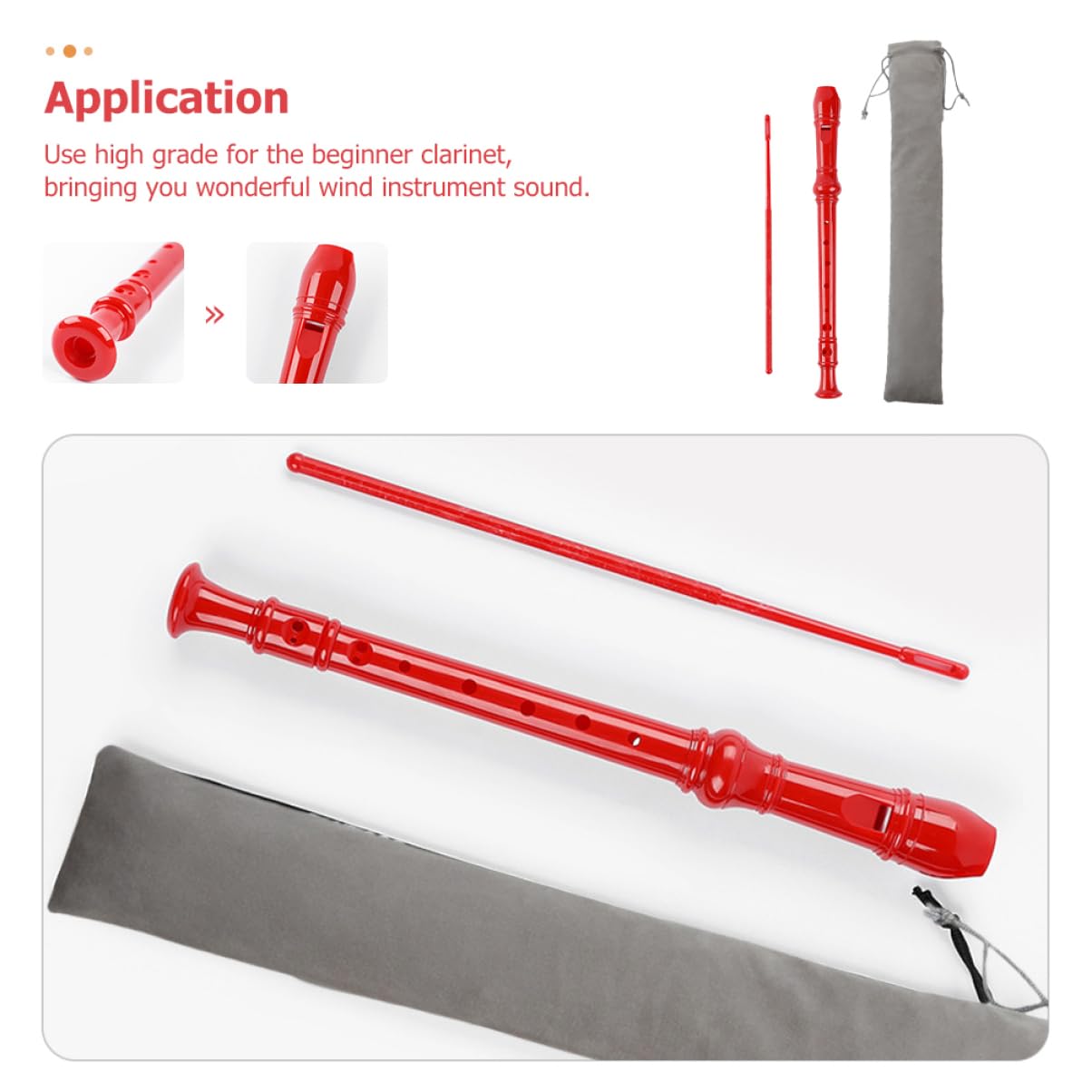 ULDIGI 1Set Beginner Clarinet for Durable Wind Instrument for Early Education for Classroom Music Teaching Young Musicians