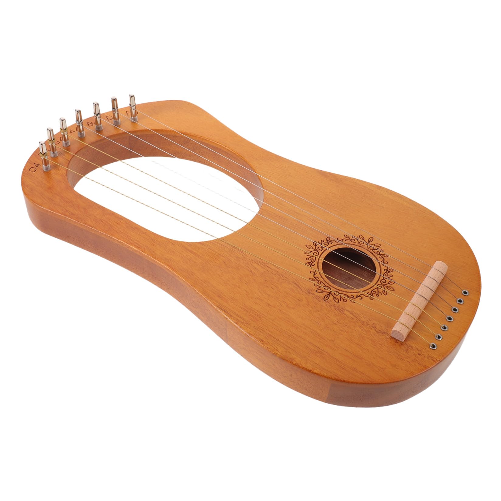iplusmile Piccola Lira a 7 Corde in Legno con Struttura a Cassa Acustica a Farfalla, Design Leggero e Adatto a Principianti per Educazione Musicale Precoce e Riunioni Familiari