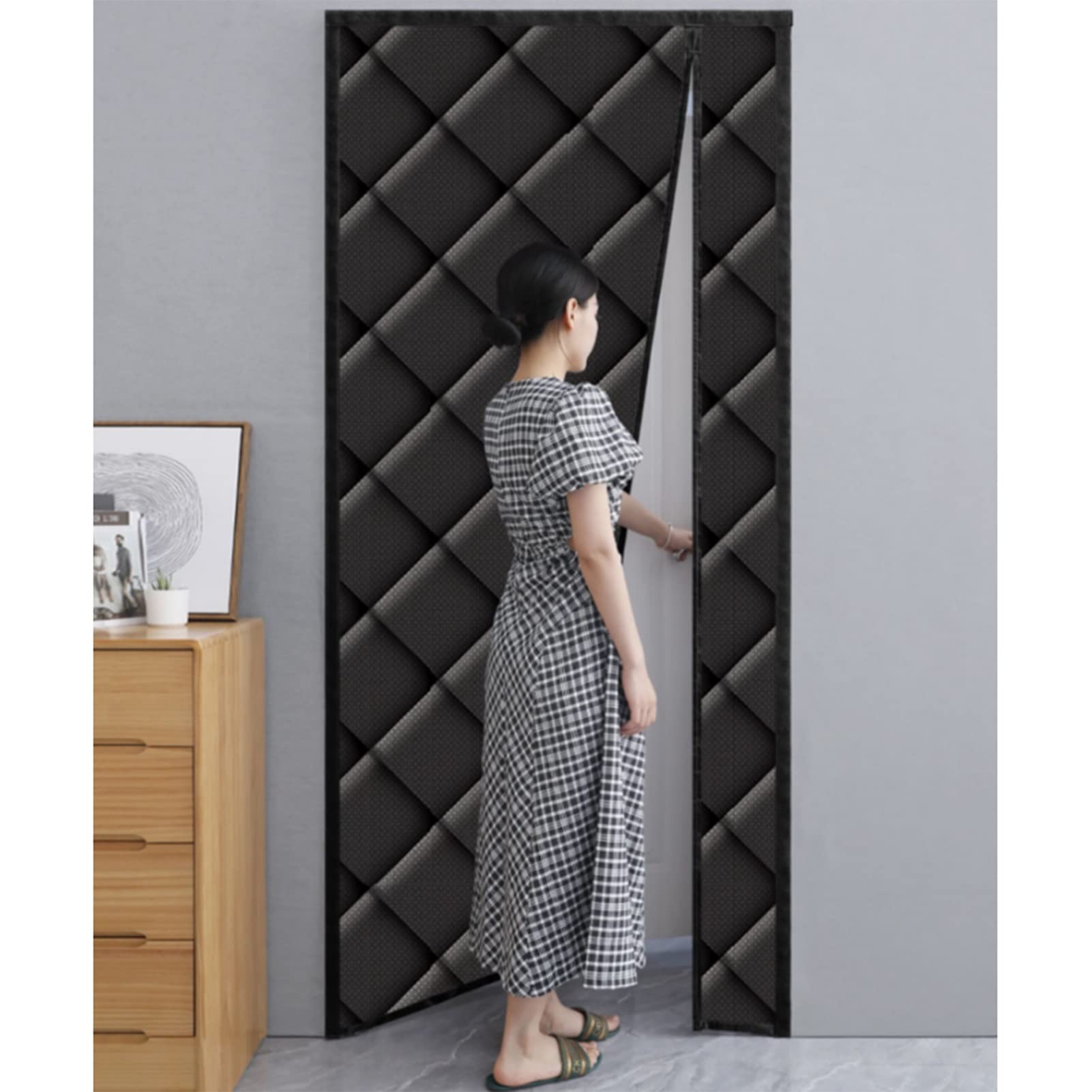 Amazon.com: ALOBY Side Opening Thermal Door Curtain- Self-Sealing  