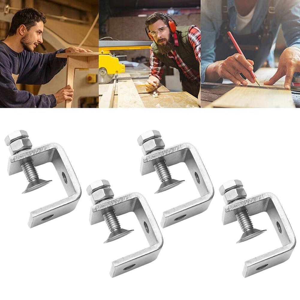 Spare Part for 1/2/4pcs C-clamp Jaw 16-25mm Stainless Steel for Mounting U Clamps Small Desk Clamp C Clamps Tiger Clamps - (Size: 4pcs)