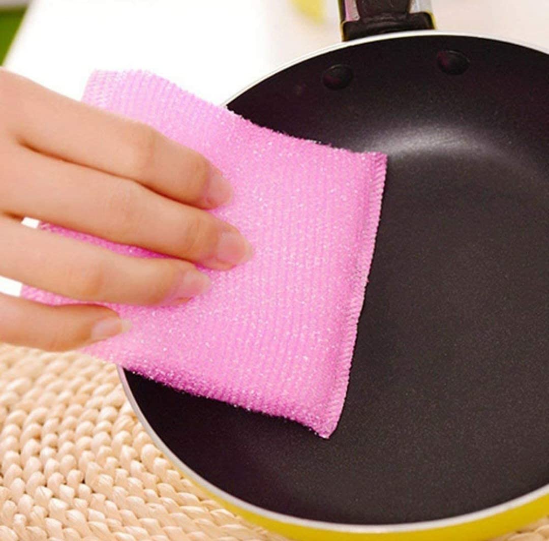GCH WORLD Non-Scratch Multi Colour Kitchen Utensil Scrubber Pad, Multi-Use & Foam Pad Sponge Scourer for Dish, Utensils All Type Washing, Heavy Duty Standard (14mm Thick) Set of (6) 1