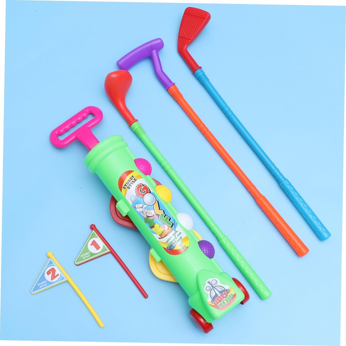 Hohopeti 2 set Giochi da Golf in Plastica per Adulti Gioco Sportivo Educativo per Divertimento Indoor e Outdoor Attività Genitore-figlio per Sviluppo Motorio e Creatività Giocattolo