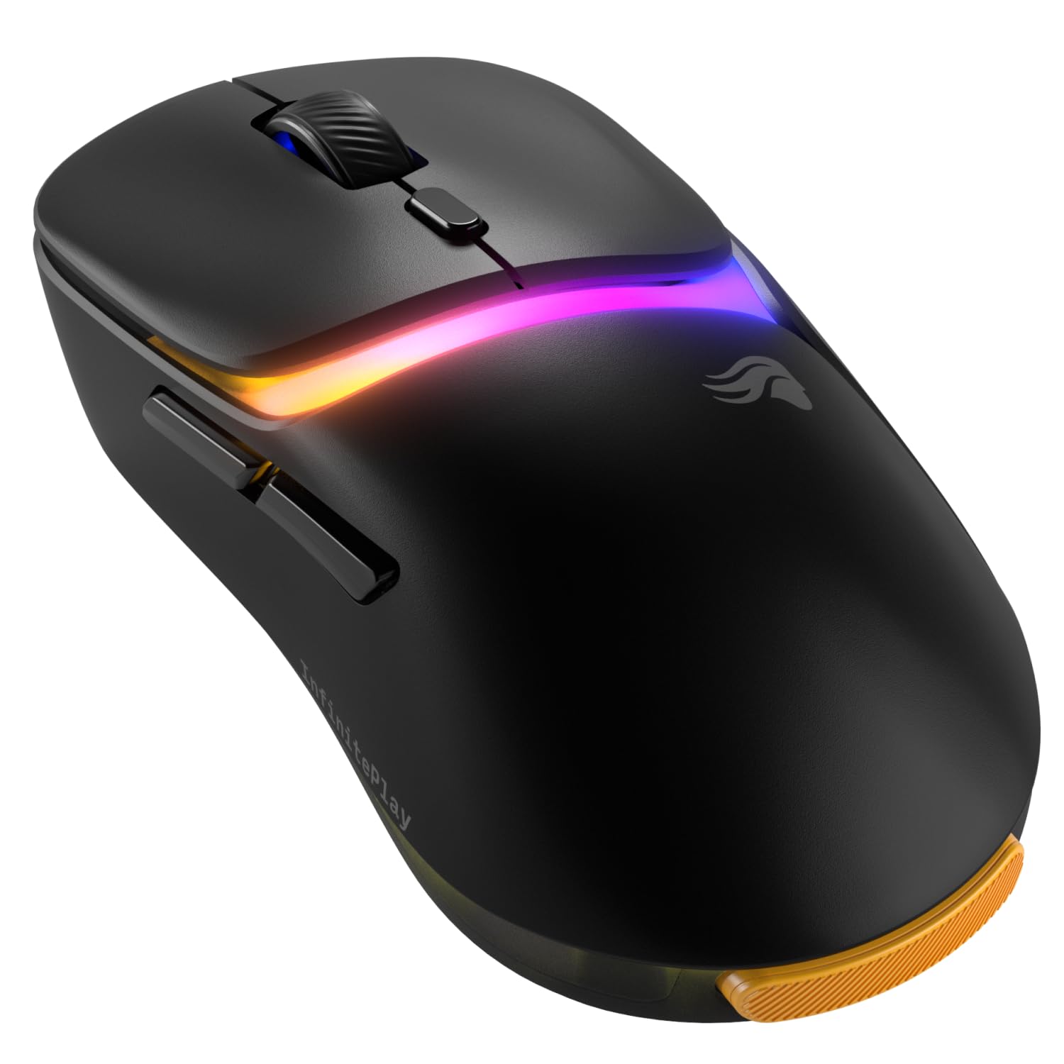 GLORIOUS Gaming Model D3 Wireless Gaming Mouse - InfinitePlay Swappable Battery System, 8k Polling, 130M Click Optical Switches, Ultralight 69g, 30K DPI Optical Sensor, RGB - Black