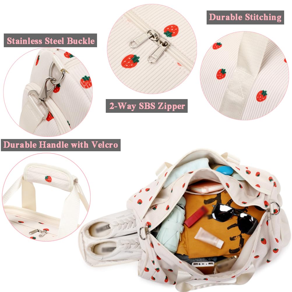 Kimwadalh Bolsa de Deporte Niña Bolsos de Viaje Niñas Bolsa de Fin de Semana Chicas Bolsa de Danza Baile,Bolsas de Deporte con Compartimento para Zapatos y Bolsa Húmeda