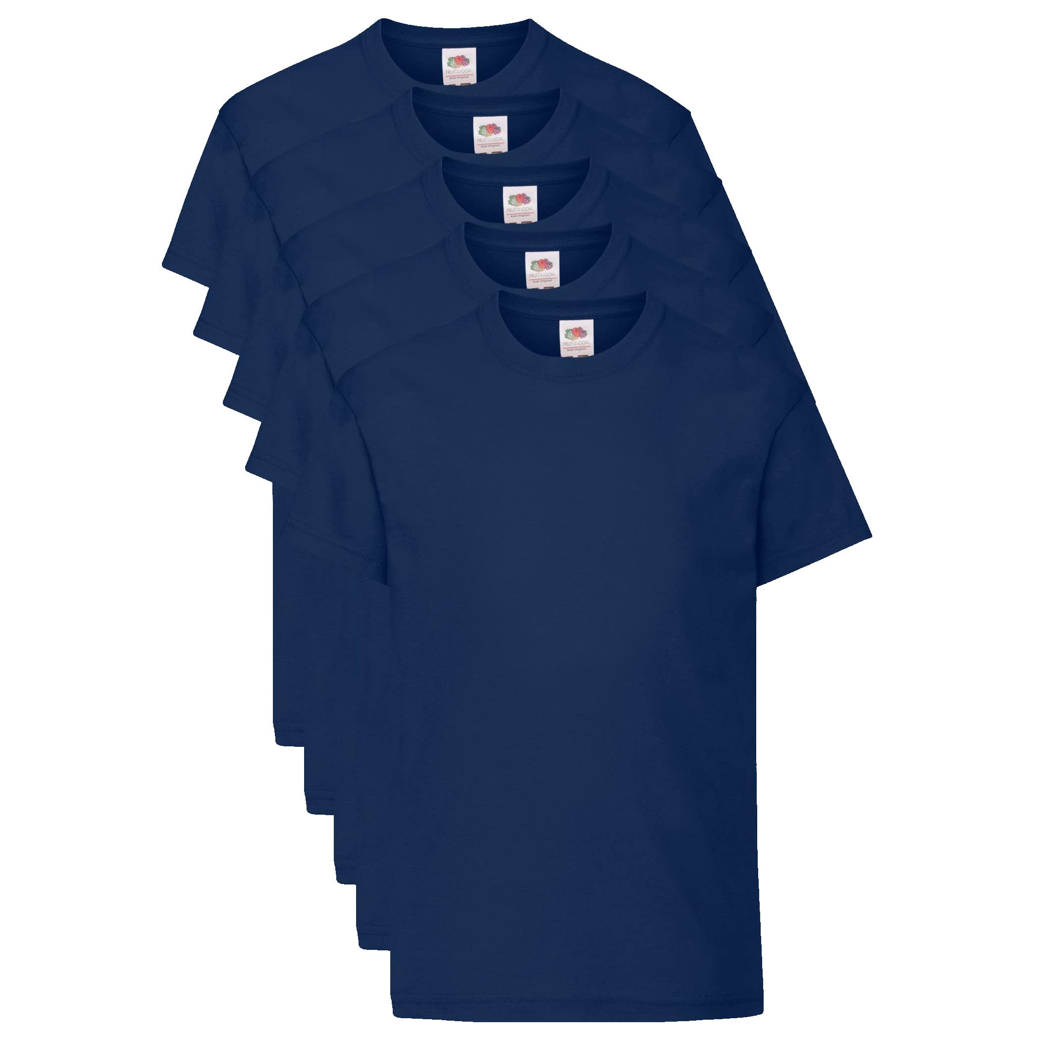 Fruit of the Loom T Originale Shirt (Pacco da 5) Unisex-Bambini e Ragazzi