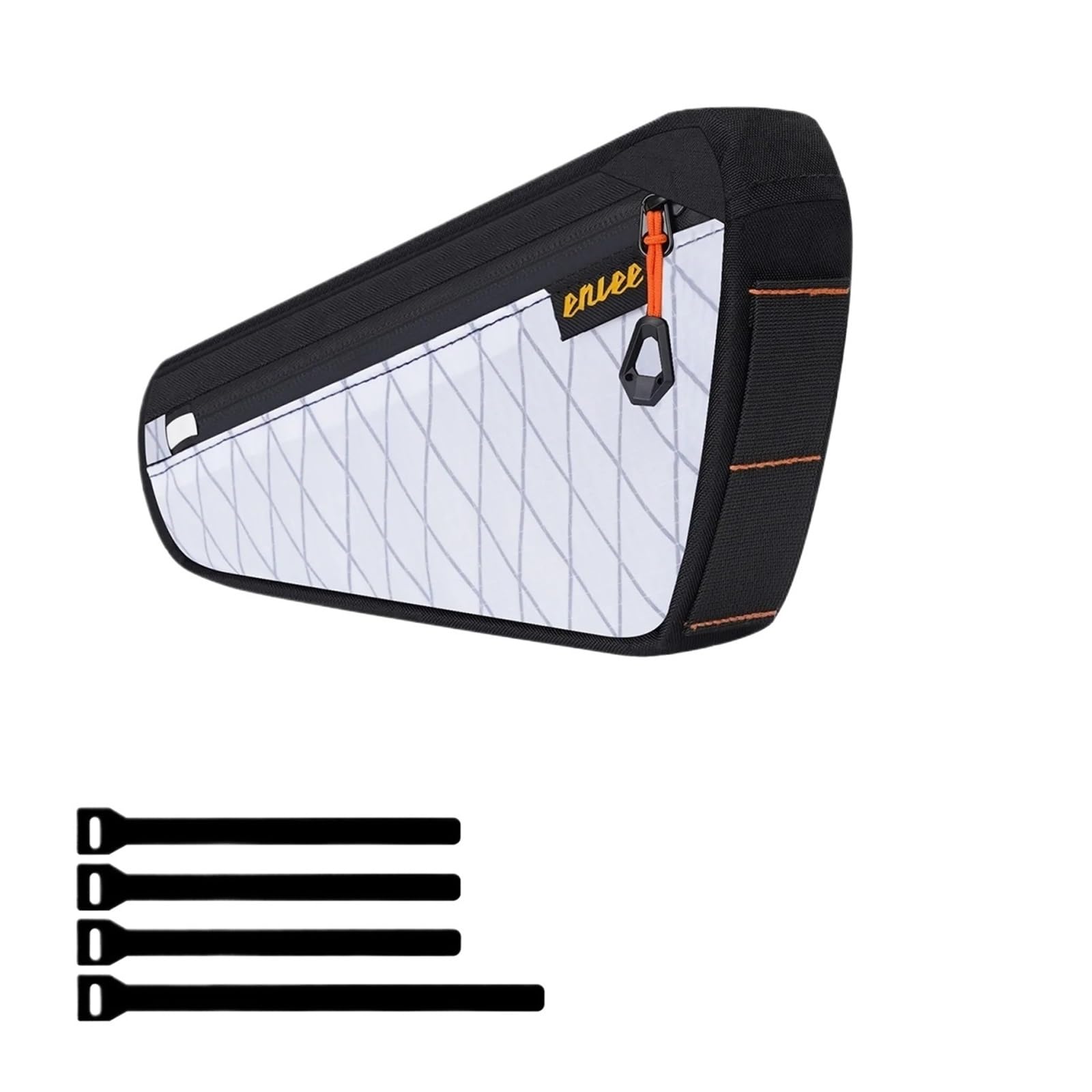 Borsa da telaio triangolare for bicicletta impermeabile da 1 pezzo | Memorizza attrezzi da ciclismo e piccoli oggetti for gli spostamenti(QianXing White)